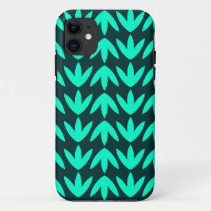 Bird Feet - Turquoise and Dk Green.pdf iPhone 11 Case