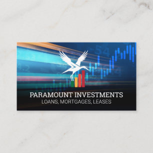 Bird Financial Logo   Chart Graph Business Card