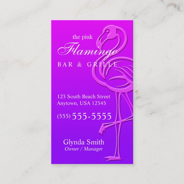 Bird / Flamingo Business Card (Front)