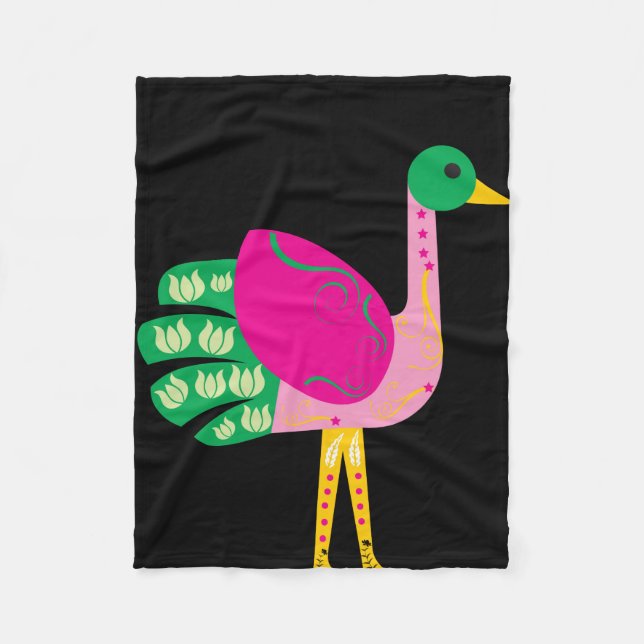 Bird Fleece Blanket (Front)