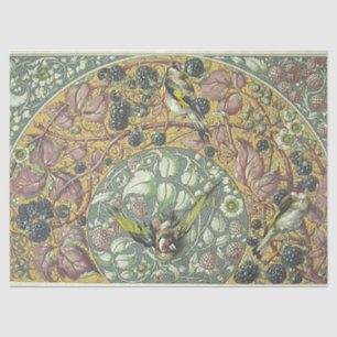 Bird & Floral Berry Deoupage Paper