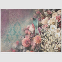 Bird & Floral, demask patchwork patterns decoupage