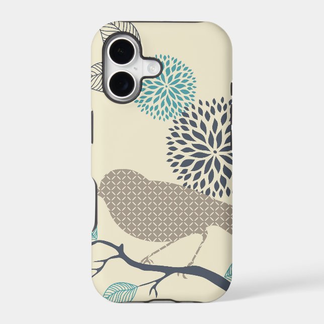 Bird & Flower iPhone Case (Back)