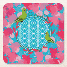 bird, flower of life,pink, flower, natural,sacred