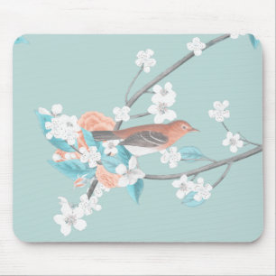 Bird & Flowers Mouse Mat