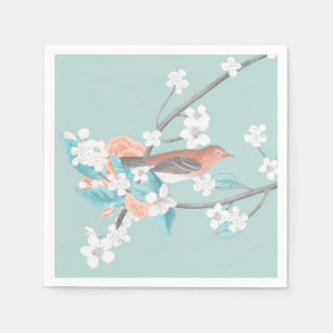 Bird & Flowers Napkin