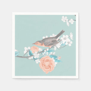 Bird & Flowers Napkin
