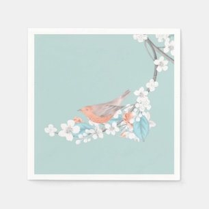 Bird & Flowers Napkin