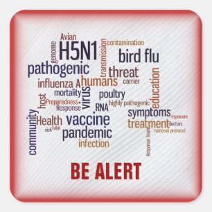 Bird Flu Awareness Feather Name Gift Tag Bookplate