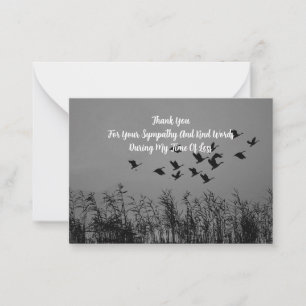 Bird Flying Grass Thank You Card