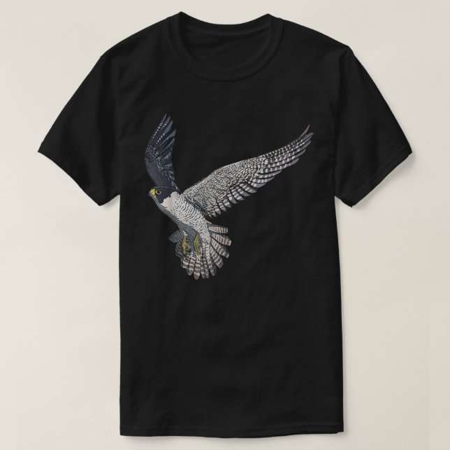 Bird Flying Peregrine Falcon T-Shirt (Design Front)