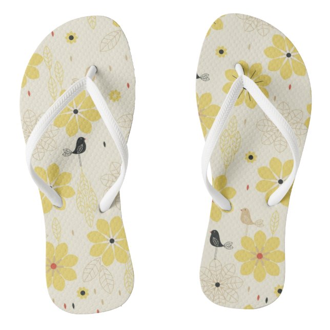 Bird Garden Flip Flops (Footbed)