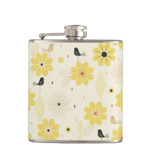Bird Garden Hip Flask