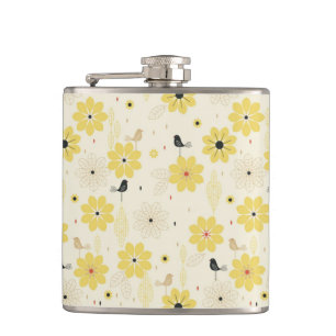 Bird Garden Hip Flask