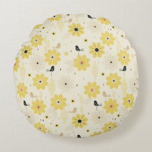 Bird Garden Round Cushion