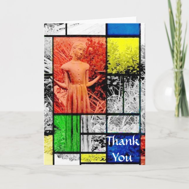 Bird Girl Angel Thank You Card (Front)