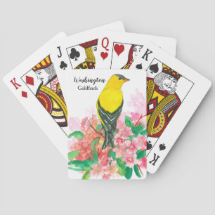 Bird Goldfinch Washington State Souvenir  Playing Cards