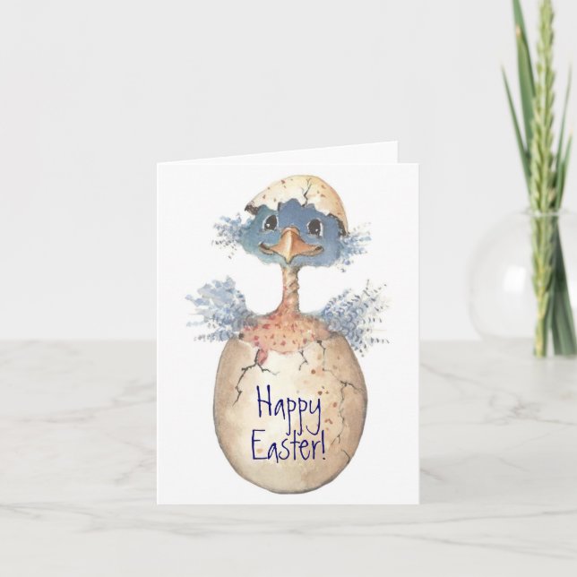 Bird Hatching Holiday Card (Front)