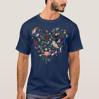 Bird Heart - Birding Bird Watching Birder Bird Wat T-Shirt