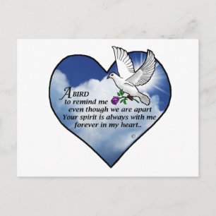 Bird Heart Poem Postcard