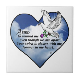 Bird Heart Poem Tile