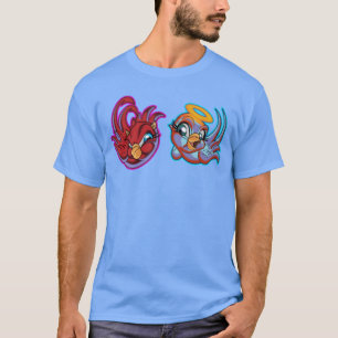 bird heaven angel vs bird hell devil girl T-Shirt