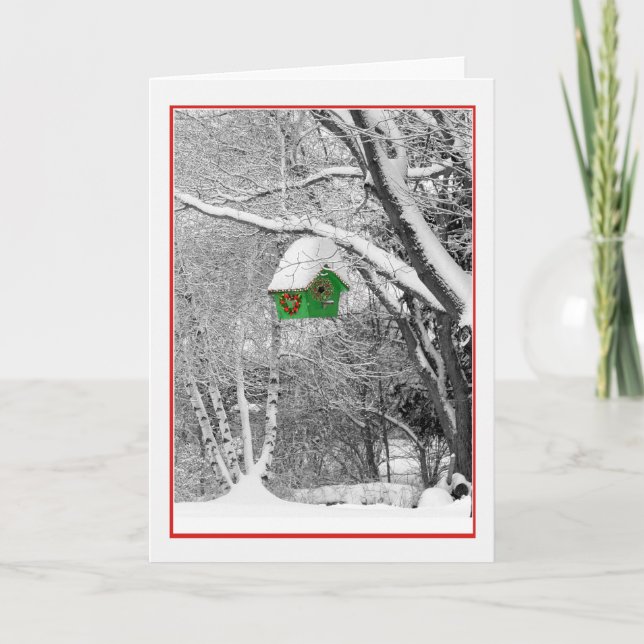 Bird House Christmas Card (Front)