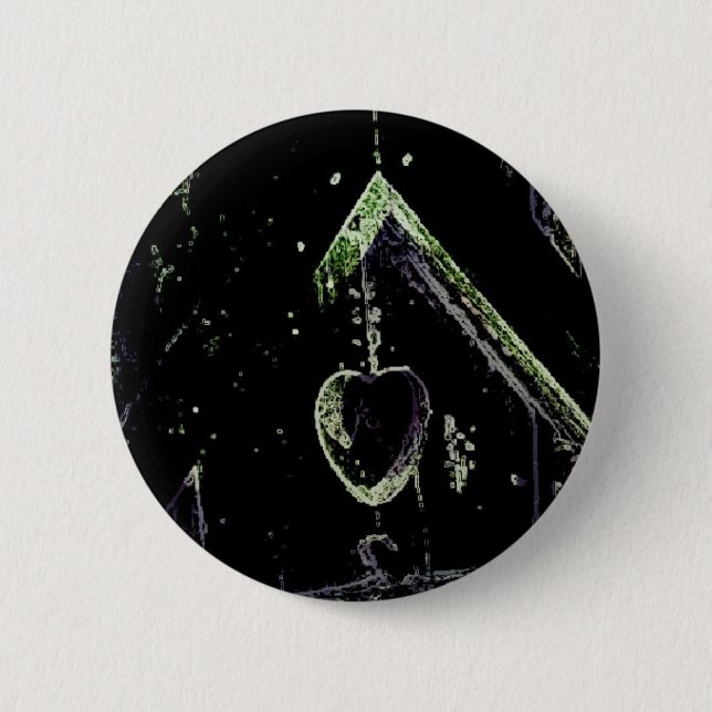 Bird House Digital Art 6 Cm Round Badge (Front)