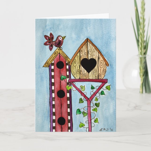 Bird House Greeting Card (Front)