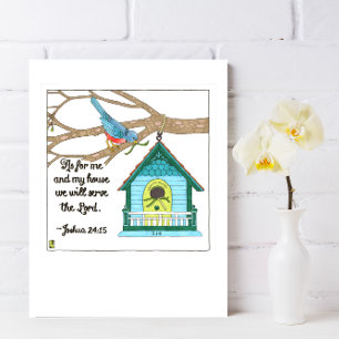 Bird House Inspirational Postcard