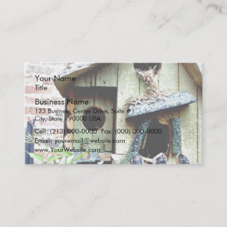 Bird house nest business card