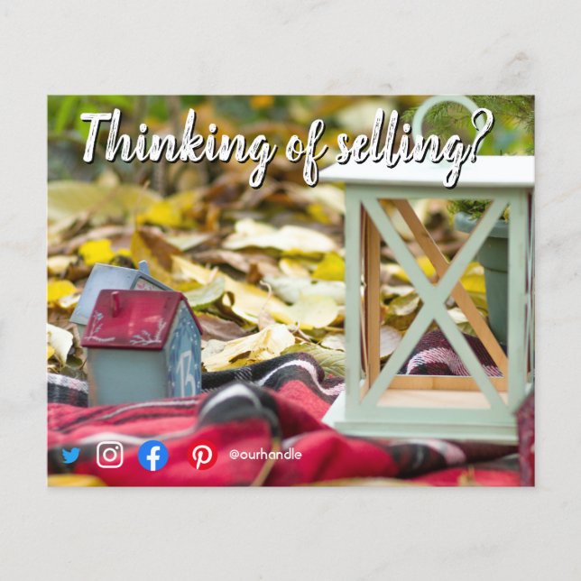 bird house selling mailer real estate autumn fall flyer (Front)