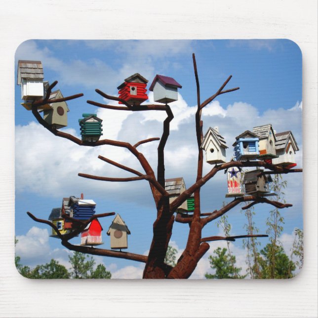 Bird Houses Mouse Mat (Front)
