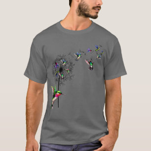 Bird Hummingbird Dandelion FlowersFor Women Men  T-Shirt