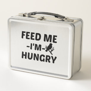 BIRD HUNGRY FEED METAL LUNCH BOX