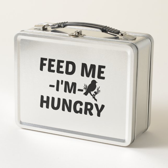BIRD HUNGRY FEED METAL LUNCH BOX (Front)