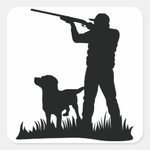 Bird Hunter Square Sticker