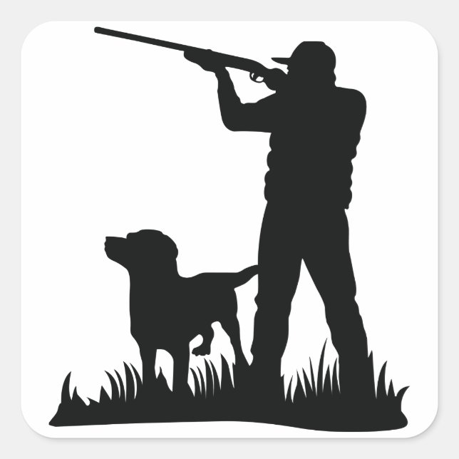 Bird Hunter Square Sticker (Front)