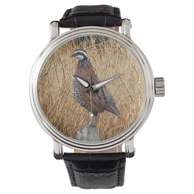 Bird Hunting Gifts, Bobwhite Quail Hunting Watch (Front)