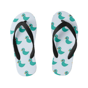 Bird Illustration Kid's Flip Flops