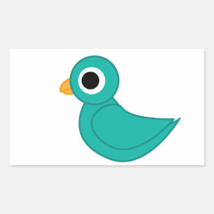 Bird Illustration Rectangular Sticker