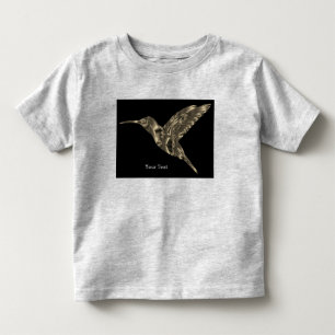Bird Image Your Text Heather Grey Fine-Jersey Toddler T-Shirt