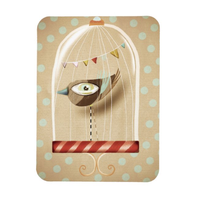 Bird in a Cage Magnet (Vertical)
