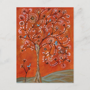 Bird In A Tree Art Postcard