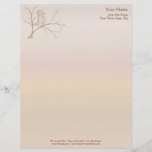 Bird in a Tree Letterhead {Rainbow, Pg 1}