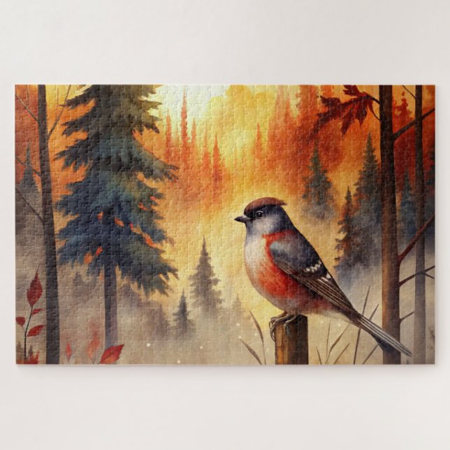 Bird in Autumn Jigsaw Puzzle (Horizontal)