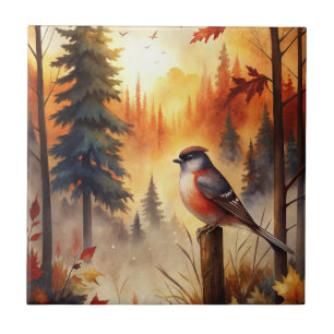 Bird in Autumn Tile