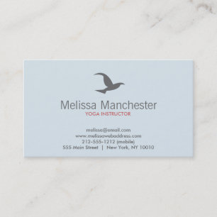 Bird in Flight Logo (Lt Blue/Grey) Business Card