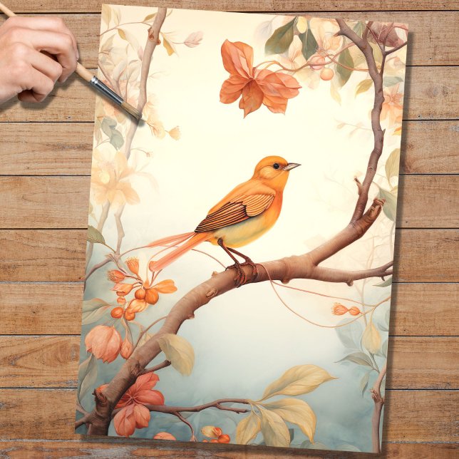 Bird in Florals 5 Decoupage Paper (Creator Uploaded)