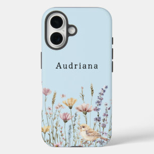 Bird in Flowers iPhone 16 Case